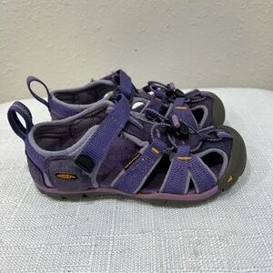 Keen Kids CNX Waterproof Sandals Size 9 Toddler Violet Purple Sparkly Gray